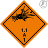 Gefahrgutaufkleber Klasse 1.1 nach Verträglichkeitsgruppe