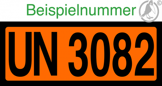 ADR Warntafel mit Eindruck der UN-Nummer 300 × 120 mm