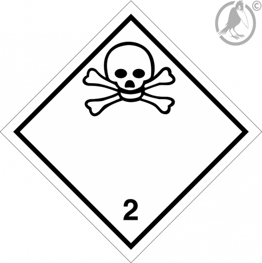 Gefahrgutaufkleber Klasse 2.3 TOXIC GAS "ohne Text"