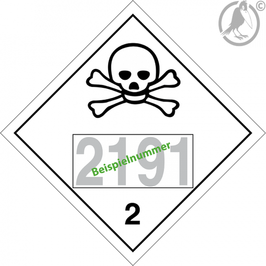 Gefahrgutaufkleber Klasse 2.3 TOXIC GAS mit Eindruck