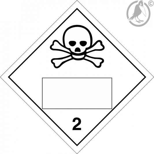Gefahrgutaufkleber Klasse 2.3 TOXIC GAS mit Eindruck