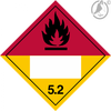 Gefahrgutaufkleber Klasse 5.2 – Organic Peroxide (mit Eindruck)