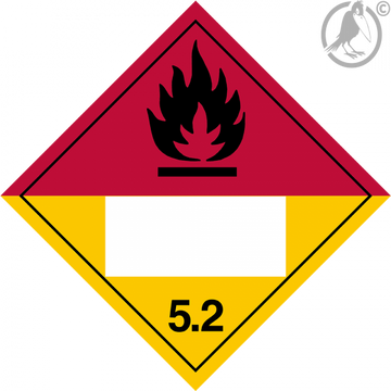 Gefahrgutaufkleber Klasse 5.2 – Organic Peroxide (mit Eindruck)