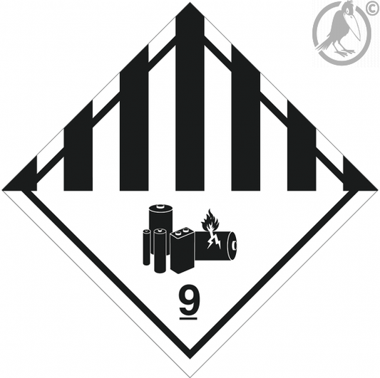 Gefahrgutaufkleber Klasse 9.A - Lithium Batterie