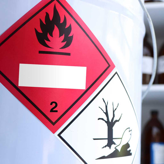Gefahrgutaufkleber Klasse 2.1 FLAMMABLE GAS mit Eindruck