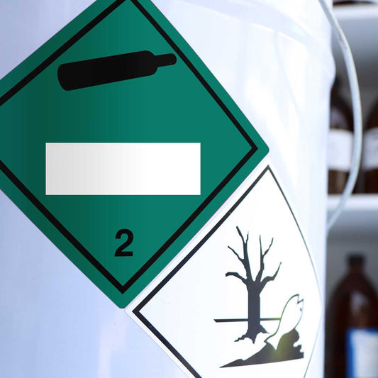 Gefahrgutaufkleber Klasse 2.2 Non flammable – non toxic gas mit Eindruck