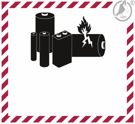 Lithiumbatterie Standard 100x100mm ohne Telefonnummer