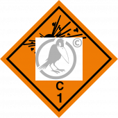Gefahrgutaufkleber Klasse 1.1C