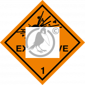 Gefahrgutaufkleber Klasse 1 EXPLOSIVE