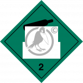  Gefahrgutaufkleber Klasse 2.2 Non flammable – non toxic gas mit Eindruck - 300 x 300 mm