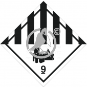 Gefahrgutaufkleber Klasse 9A Lithium Batterie