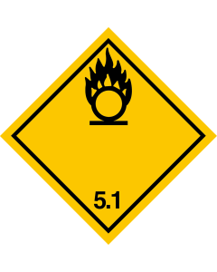 Gefahrgutaufkleber Klasse 5.1 OXIDIZER "ohne Text"