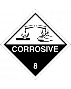 Gefahrgutaufkleber Klasse 8 CORROSIVE