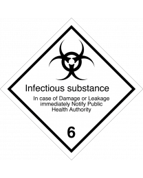 Gefahrgutaufkleber Klasse 6.2 Infectious substance