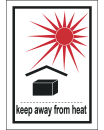 Keep Away From Heat Aufkleber (Transportetikett)